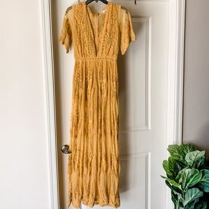 Yellow Bohemian Maxi Dress